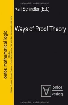 Ways of Proof Theory