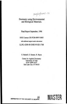 Dosimetry Using Environmental, Biological Materials