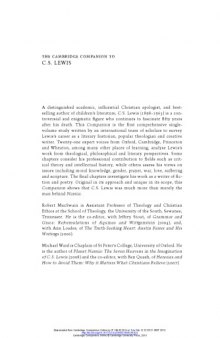 The Cambridge companion to C.S. Lewis
