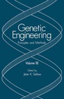 Genetic Engineering: Principles and Methods