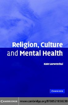 Religion, culture and mental health