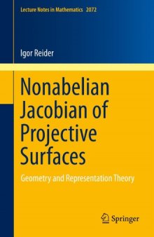 Nonabelian Jacobian of projective surfaces : geometry and representation theory