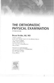 The Orthopaedic Clinical Examination