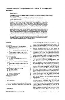 Quantum transport theory of electrons in solids: A single-particle approach