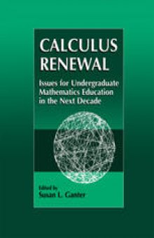 Calculus Renewal: Issues for Undergraduate Mathematics Education in the Next Decade