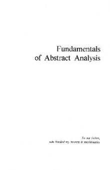 Fundamentals of Abstract Analysis