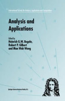Analysis and Applications — ISAAC 2001