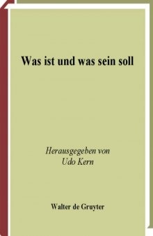 Was ist und was sein soll: Natur und Freiheit bei Immanuel Kant (German Edition)
