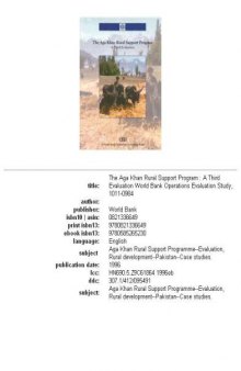 The Aga Khan Rural Support Program: a third evaluation