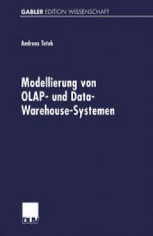 Modellierung von OLAP- und Data-Warehouse-Systemen