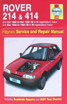 Rover 214 414. Haynes Service and Repair Manual.