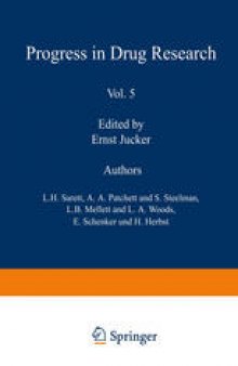 Fortschritte der Arzneimittelforschung / Progress in Drug Research / Progrès des recherches pharmaceutiques