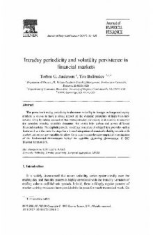 Intraday periodicity and volatility persistence in financial markets