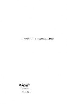 Fortran 77 4.0 Reference Manual