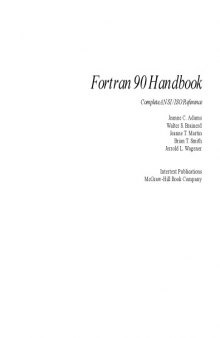 Fortran 90 handbook : complete ANSI/ISO reference