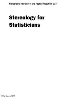 Stereology for Statisticians