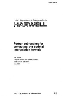 Fortran Subroutines for Computing the Optimal Interpolation Formula
