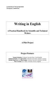 Writing in English: A Practical Handbook for Scientific and Technical Writers