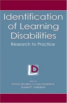 Identification of Learning Disabilities: Research To Practice (The Lea Series on Special Education and Disability)