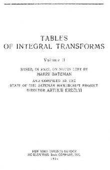 Таблицы интегральных преобразований. Преобразования Бесселя, интегралы от специальных функций