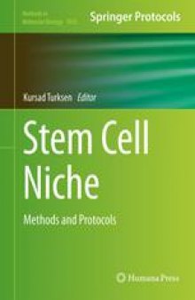 Stem Cell Niche: Methods and Protocols