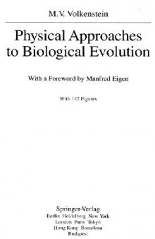 Physical Approaches to Biological Evolution