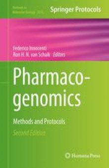 Pharmacogenomics: Methods and Protocols