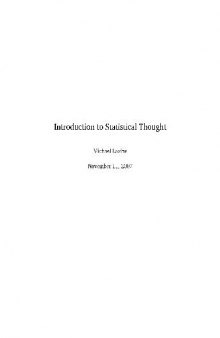 Introduction to statistical thought 