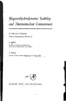 magnetohydrodynamic Stability and Thermonuclear Containment