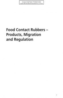 Food Contact Materials - Rubbers, Silicones, Coatings and Inks
