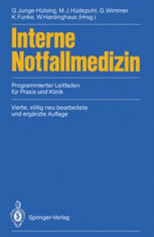 Interne Notfallmedizin: Programmierter Leitfaden für Praxis und Klinik