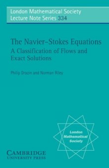 The Navier-Stokes equations : a classification of flows and exact solutions