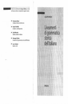 Lineamenti di grammatica storica dell'italiano  