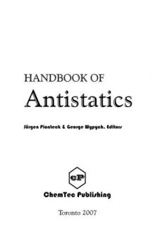 Handbook of Antistatics