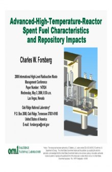 AHTR Spent-Fuel Characteristics [pres. slides]