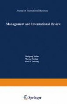 Management and International Review: Cross-Cultural and Comparative International Human Resource Management