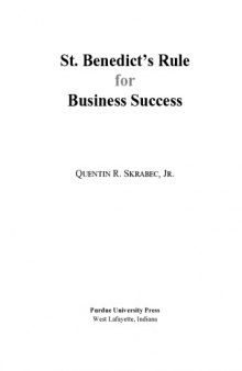 St. Benedict's rule for business success