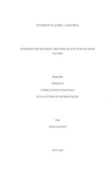 Ensembles partiellement ordonnés de fonctions de Schur gauches