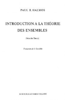 Introduction a la theorie des ensembles
