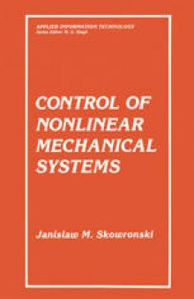 Control of Nonlinear Mechanical Systems