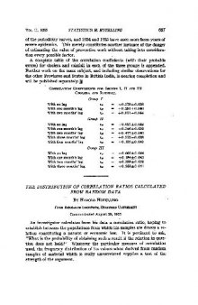 The Distribution of Correlation Ratios Calculated from Random Data