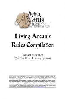 Living Arcanis Rules Compilation