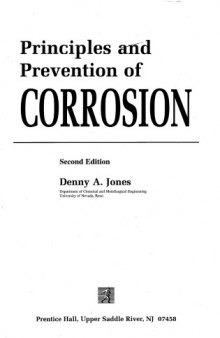 Principles and prevention of corrosion