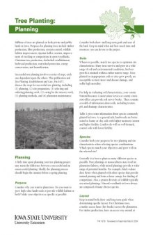Tree planting : planning