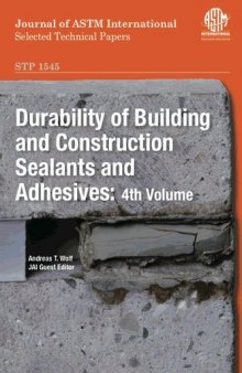 Durability of building and construction sealants and adhesives. / 4th volume
