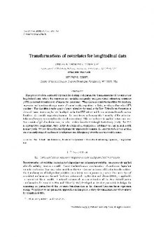 Transformations of covariates for longitudinal data