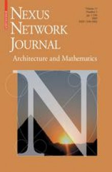Nexus Network Journal: Architecture, Mathematics and Astronomy