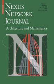 Nexus Network Journal: Architecture, Mathematics and Structure
