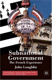 Subnational Government: The French Experience (French Politics, Society and Culture)