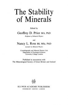 The Stability of minerals